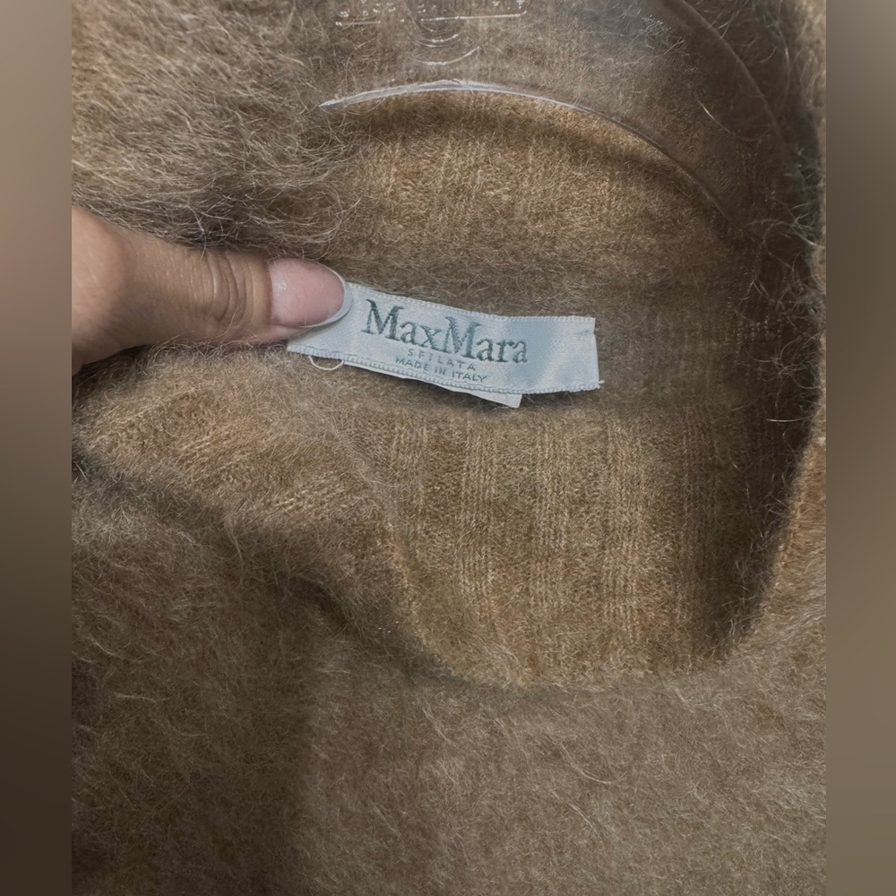 MaxMara Mohair Blend Turtleneck Sweater in Camel - Picture 4 of 5